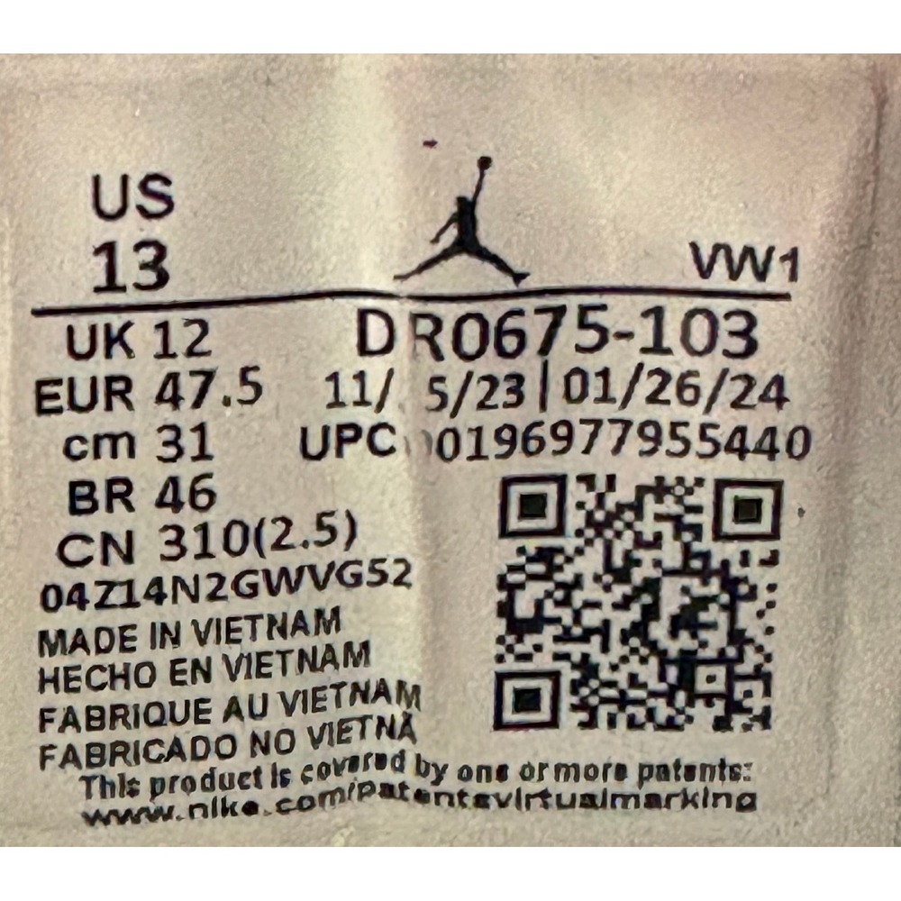 Jordan Zion 3 Sanctuary Men's 13 White Vapor Green Basketball Shoes DR0675-103 - Picture 9 of 10